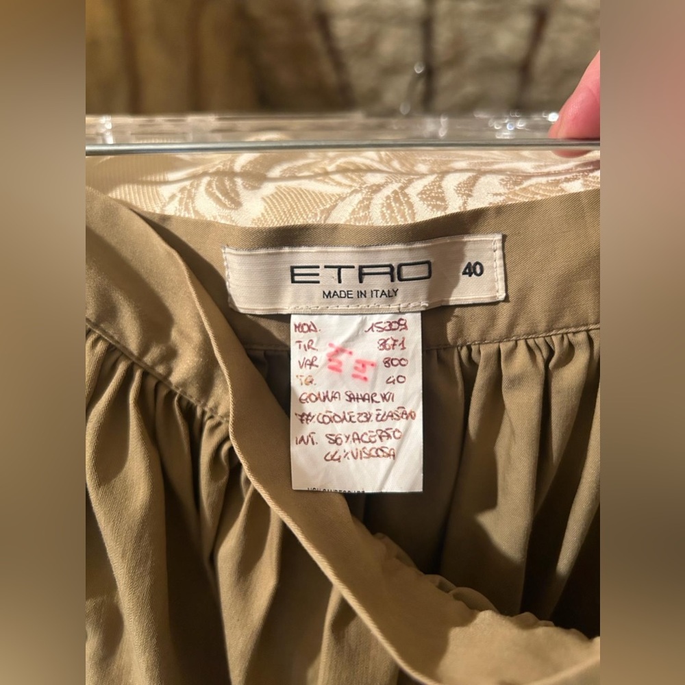 Etro skirt size euro 40 camel color